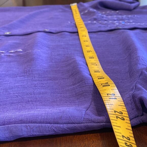 Napa Valley Women’s Button Up Embellished Purple Blouse Size Large - Picture 8 of 11